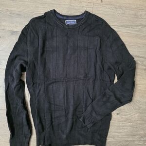Club Room Men’s Black Ribbed Crewneck Pullover Sweater